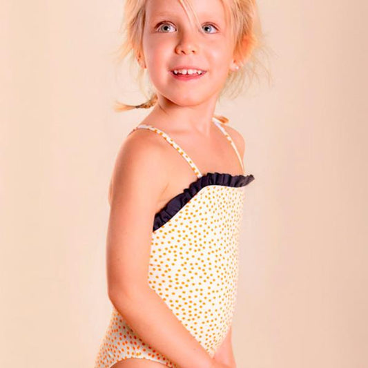 Bañador Niña Lunares Naranjas Güito