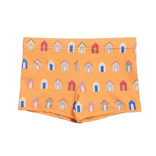 Bañador Boxer Lycra Casas Playa Naranja Güito