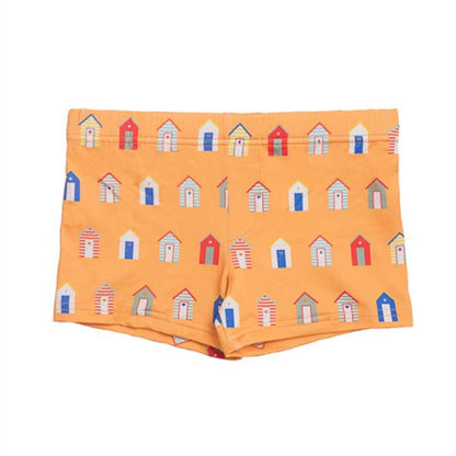 Bañador Boxer Lycra Casas Playa Naranja Güito