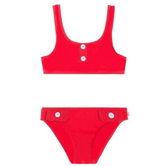 Bikini Niña Rojo Retro Güito