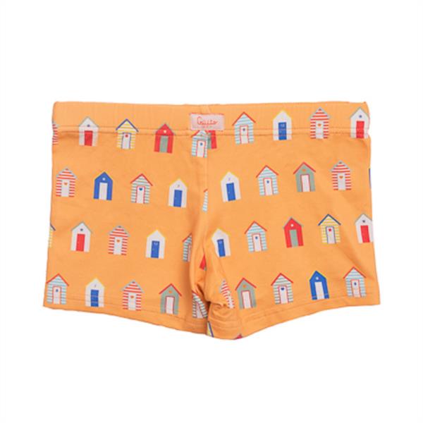 Bañador Boxer Lycra Casas Playa Naranja Güito