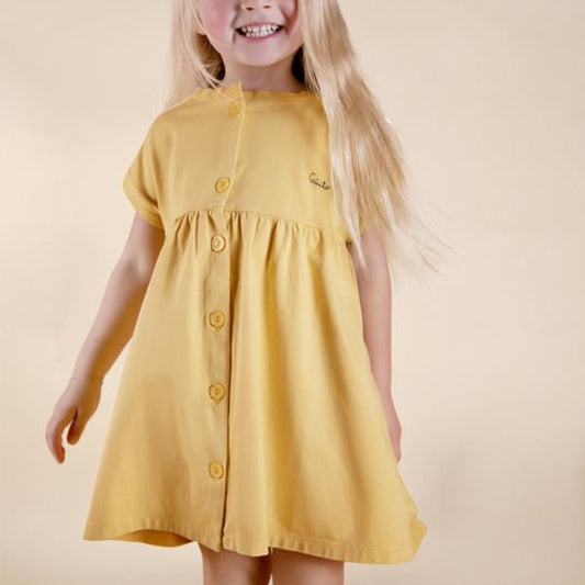 Vestido Polo Guito Golden Haze Amarillo 100% Algodón